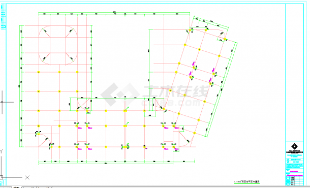 某地三层框架幼儿园结施含招标文件及工程量清单CAD图纸-图二