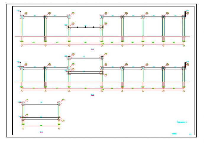 某地四层钢框架带支撑厂房结构施工图CAD图纸_图1