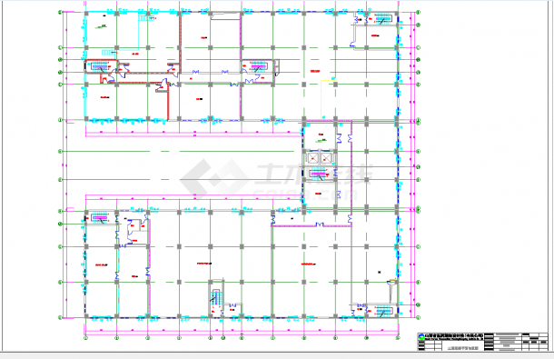 某地四层厂房散热器采暖设计CAD图纸-图二