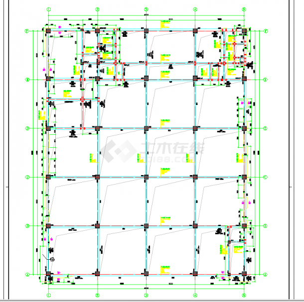 某地五层框架结构工业孵化产业园加工厂房结施CAD图纸-图二