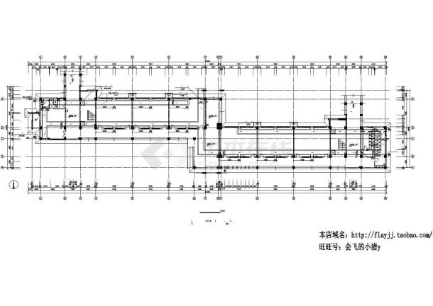 哈尔滨某大学1.1万平米4层阶梯教学楼建筑设计CAD图纸-图二