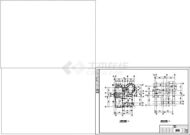 水岸豪门钻石C型别墅建筑CAD设计施工图-图二