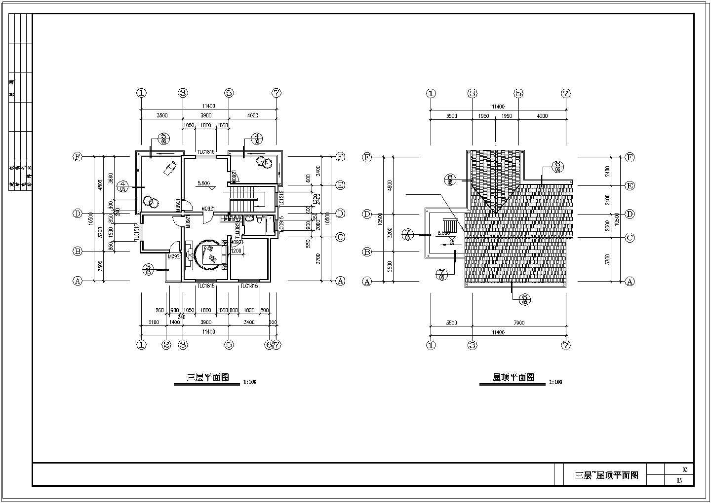 简单实用的新型农村住宅建筑(cad)图纸