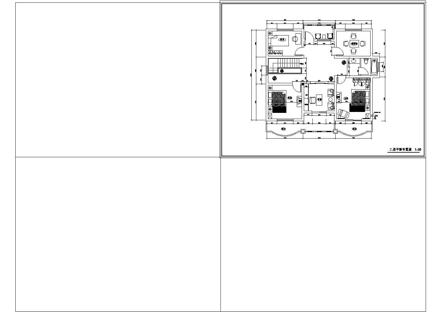 某农村全套小别墅建筑施工cad图