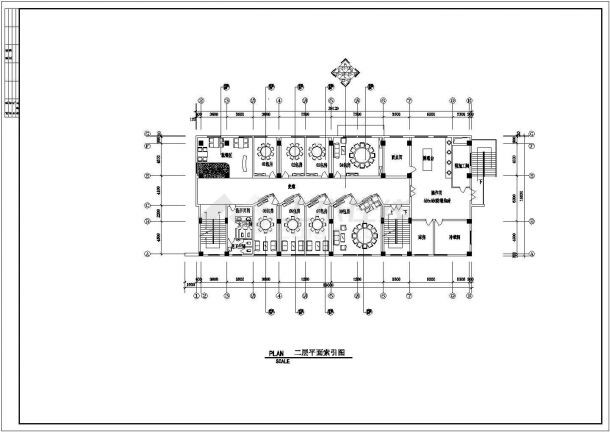 [中餐厅]苏州某步行街中餐厅详细施工设计cad图（CAD）-图二