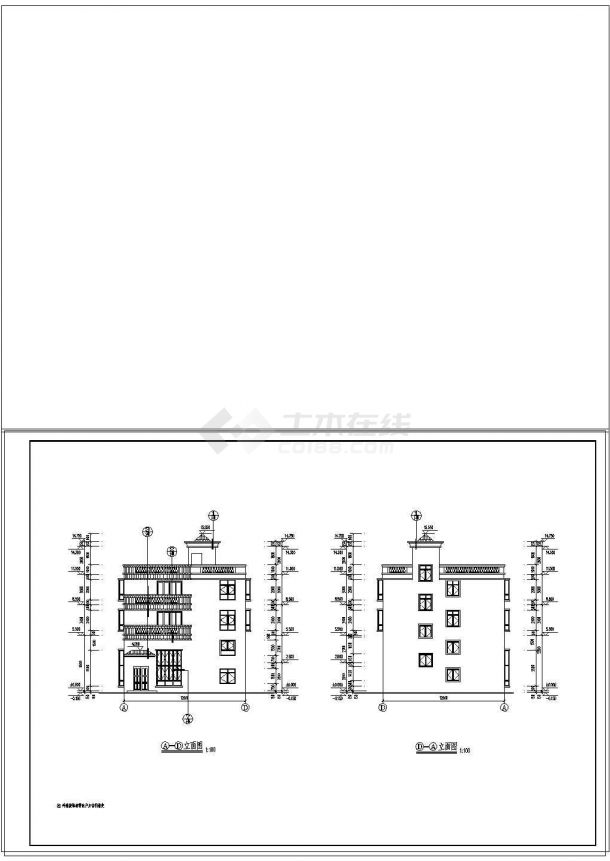 某地区私人住宅楼建筑全套施工图-图一