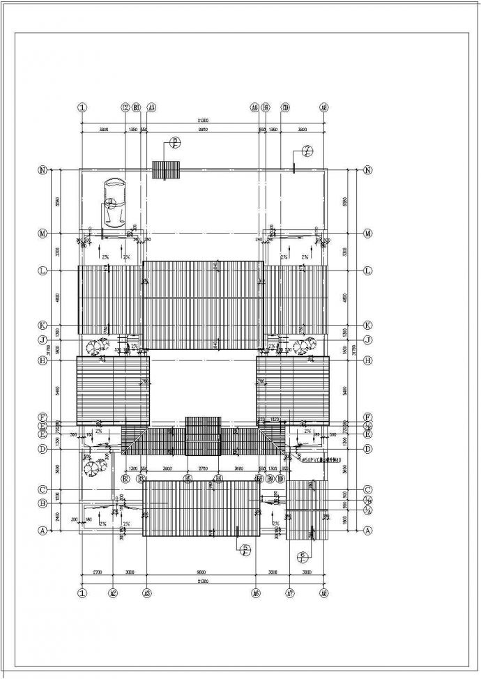 四合院住宅建筑设计方案图纸_图1