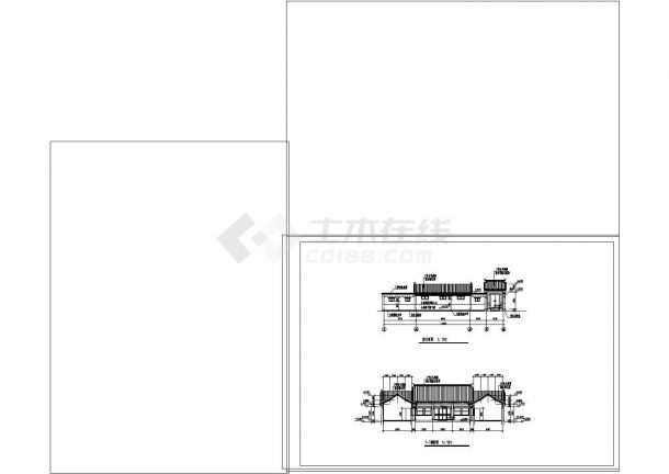 四合院住宅建筑设计方案图纸-图二
