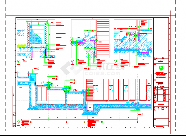 某大学地下一层地上七层框架结构教学楼设计cad全套建筑施工图（含设计说明）-图二