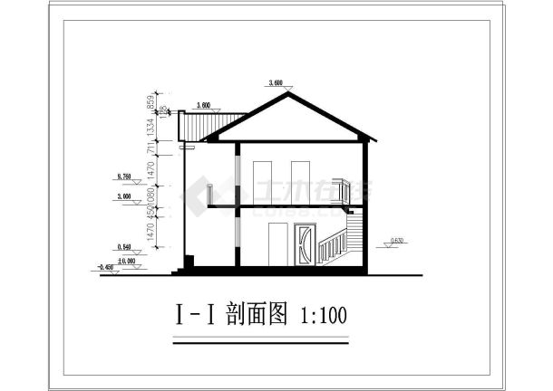 某小别墅建筑设计cad方案图-图一