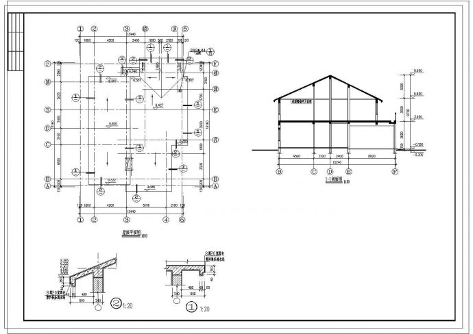 安徽某地小别墅建筑规划CAD全套参考图_图1