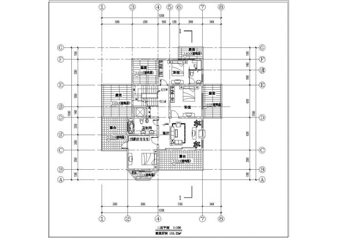 上海某地区两层小别墅建筑规划CAD参考图_图1