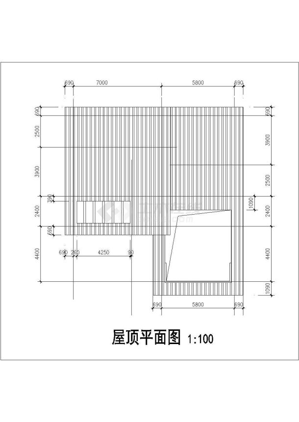 新潮别墅建筑设计CAD平面布置参考图-图二