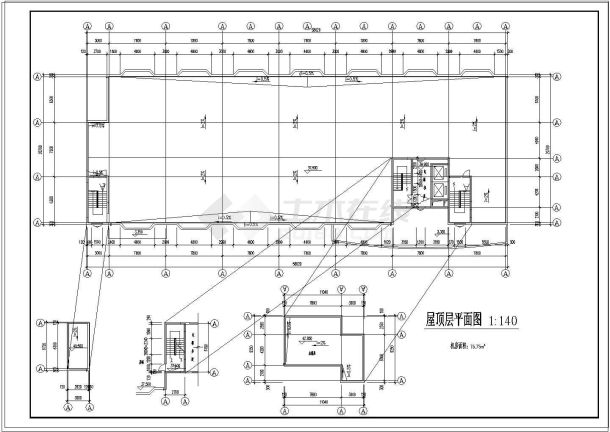 某重庆中学教学楼设计CAD平面布置图-图一