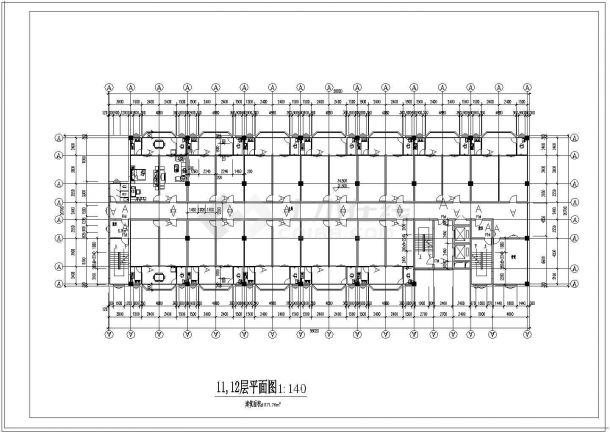 某重庆中学教学楼设计CAD平面布置图-图二