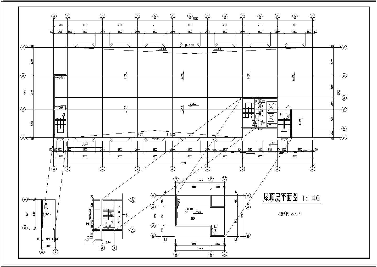 某重庆中学教学楼设计CAD平面布置图