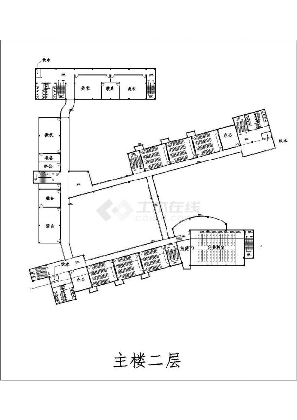 某18班小学建筑规划CAD全套参考图-图二