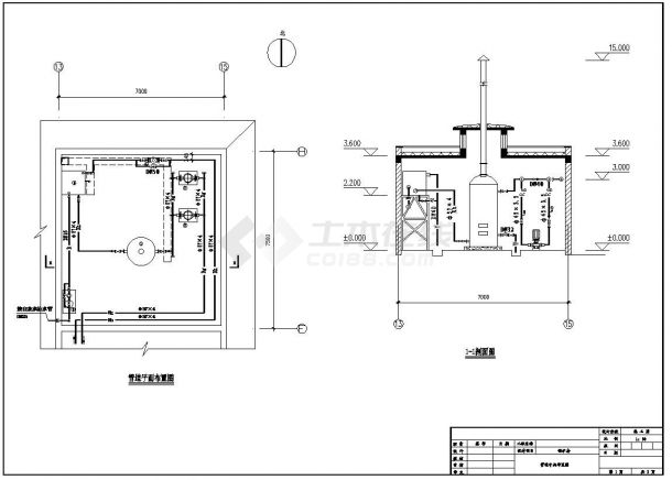某加气站锅炉房构造设计施工图纸-图二