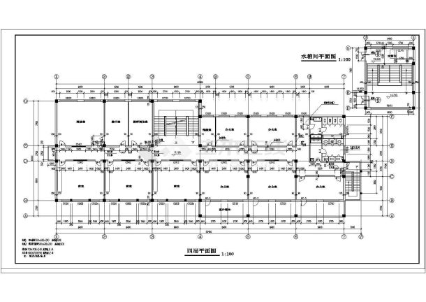 红旗小学教学楼建筑cad施工图-图二