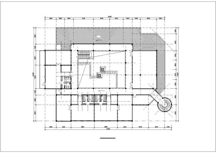 某幼儿园及社区服务中心建筑CAD参考示意图纸_图1