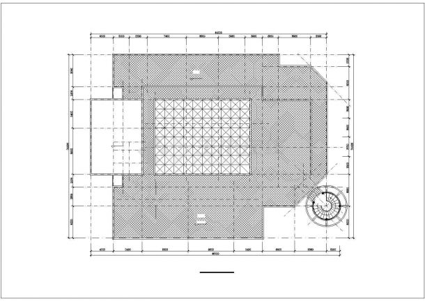 某幼儿园及社区服务中心建筑CAD参考示意图纸-图二