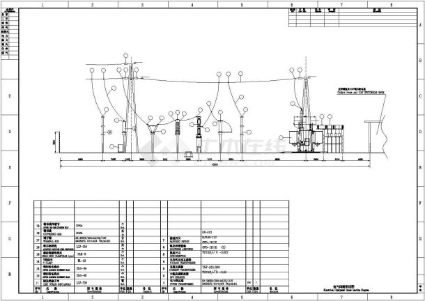 某地132kV变电站主接线设计CAD图纸-图二