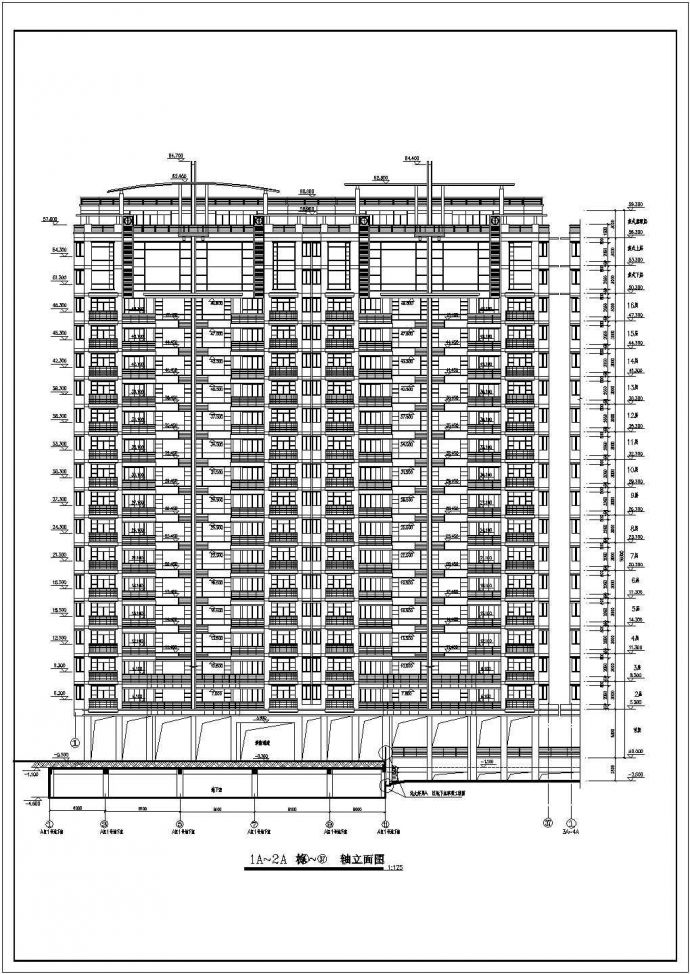 某多层住宅楼小区规划设计cad全套建筑施工图（含总平面及小广场设计）_图1