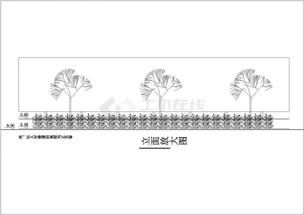 某道路铺装及绿化景观CAD全套设计详细图-图一