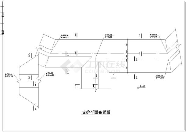 某深坑支护CAD完整设计施工详细图纸-图二