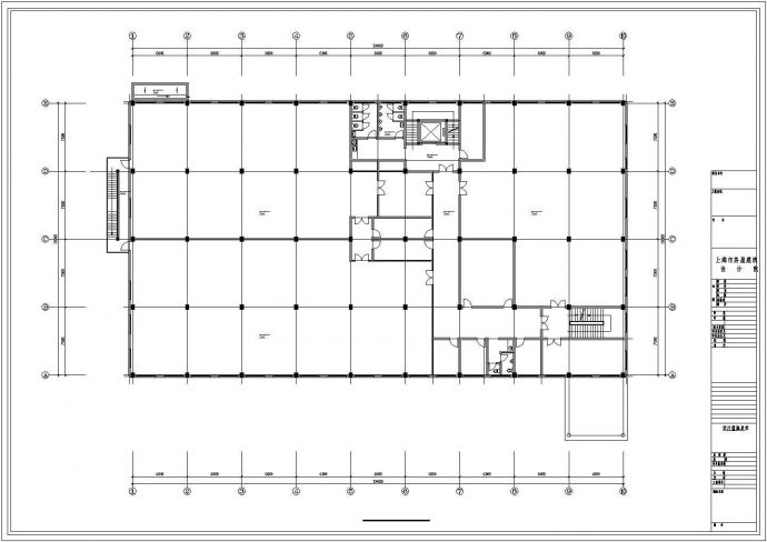 厂房设计_北京某玩具厂2600平米3层加工厂房建筑设计CAD图纸_图1