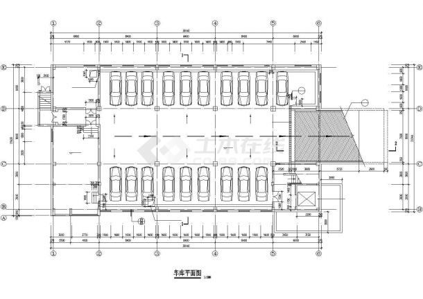 成都某工厂内部6层框架结构宿舍楼建筑设计CAD图纸-图一