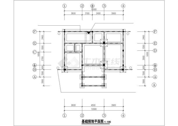 扬州市某村镇320平米3层砖混结构民居楼全套电气+给排水设计CAD图纸-图一