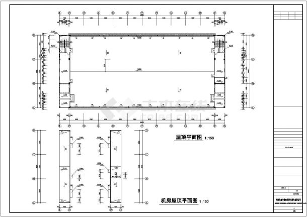 厂房设计_宁波某工厂7400平米3层加工厂房建筑设计CAD图纸-图一
