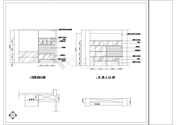 某地酒店经典设计建筑施工cad图纸-图一