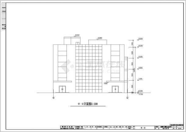 厂房设计_杭州某工厂5400平米4层加工厂房建筑设计CAD图纸-图二