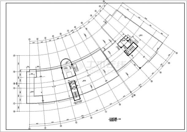 某地凯悦宾馆建筑设计cad图纸-图一