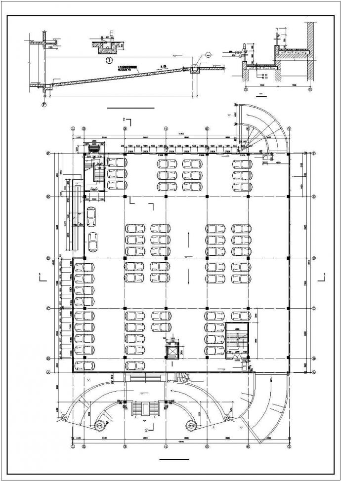 某地利安达综合大楼建筑施工cad图（共9张）_图1