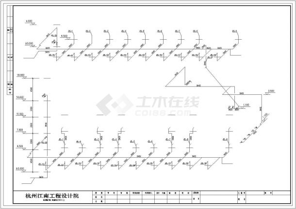上海某工业区职工生活楼给排水系统设计CAD图纸-图一