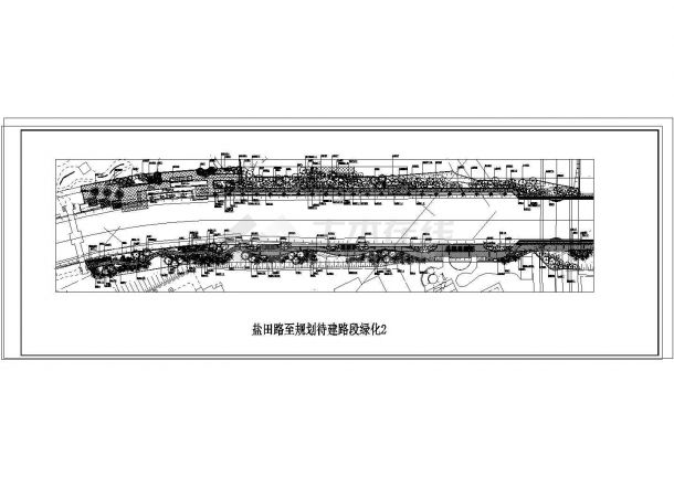 某市南宛路到洪安路绿化施工cad图纸-图二