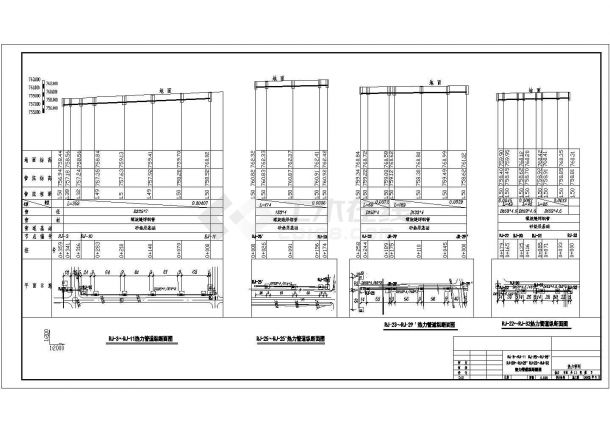 苏州某机械厂厂房热力管网平断面图(含设计说明)-图二