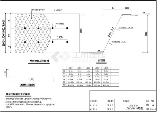 黄土地区基坑支护方案设计施工图-图二