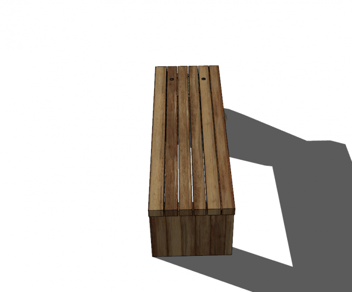 现代中式木质黄色凳子su模型_图1