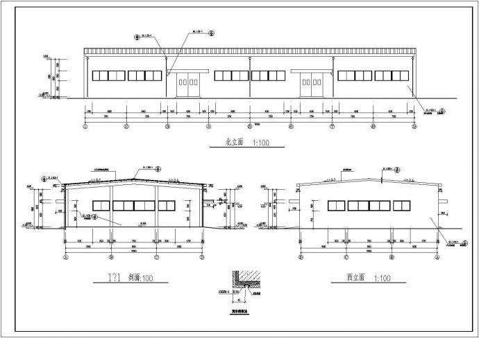 某单层厂房建筑CAD设计详细施工图_图1