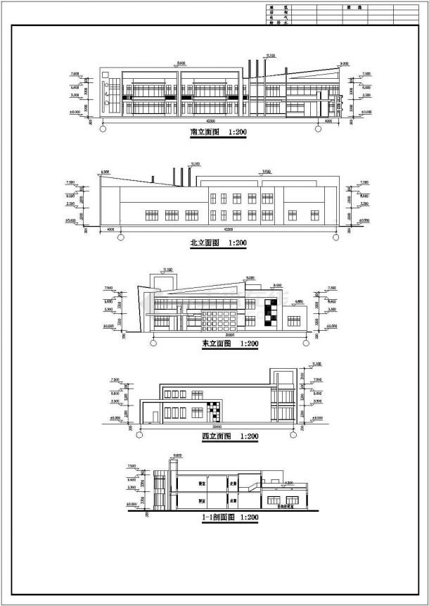 某幼儿园六班设计cad施工图-图一