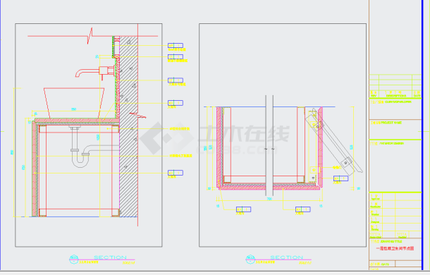 某地三层现代风格会所室内设计施工图CAD图纸-图二