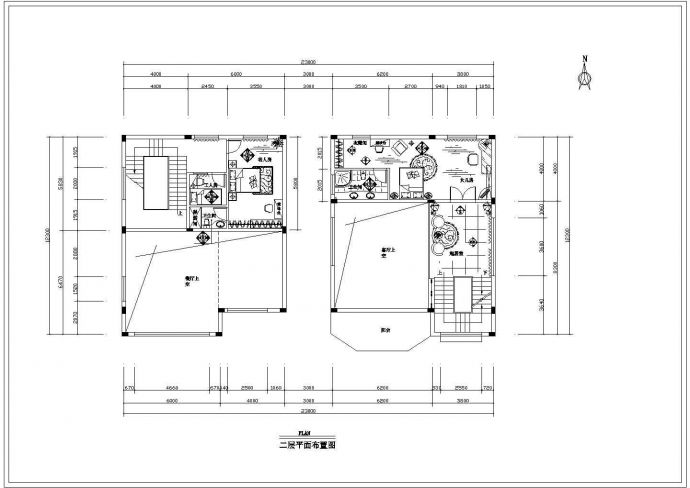 北京顺义区某居住区3层高档私人别墅全套装修装饰设计CAD图纸_图1
