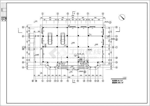 宁波市某度假区1060平米3层框混结构豪华独栋别墅全套建筑设计CAD图纸-图一