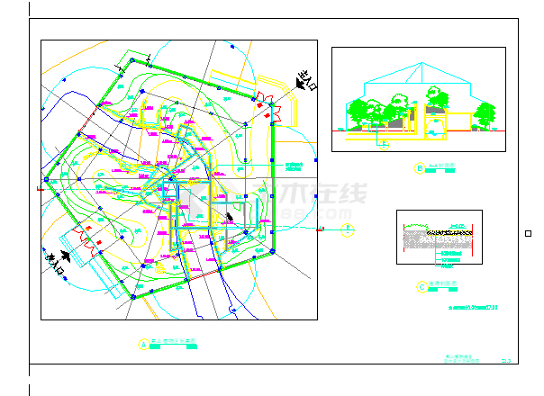 某植物园景观绿化规划设计cad总平面施工图（甲级院设计）-图一