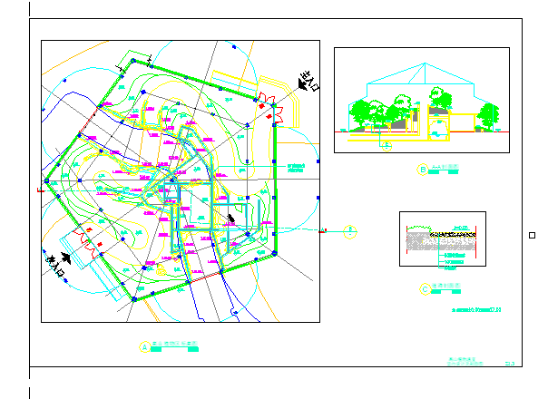 某植物园景观绿化规划设计cad总平面施工图（甲级院设计）_图1