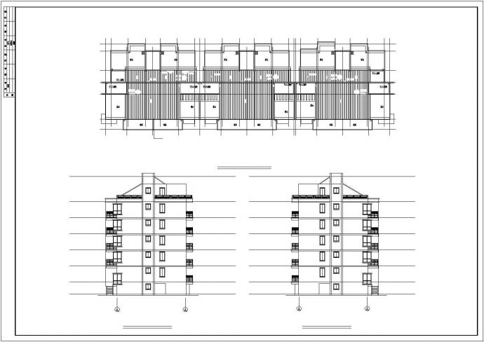 上海某精品小区多层住宅楼全套施工设计cad图纸(含门窗明细表)_图1